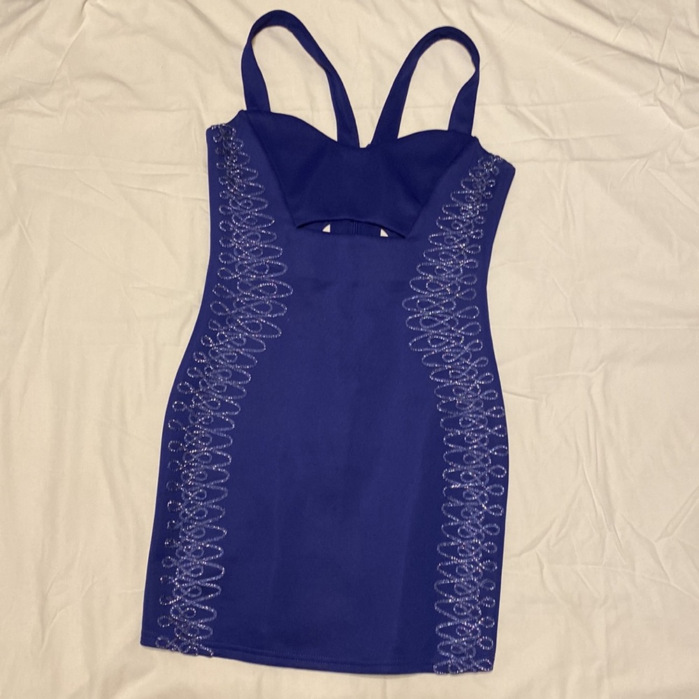 WOW COUTURE GIRL BLUE DRESS SIZE L